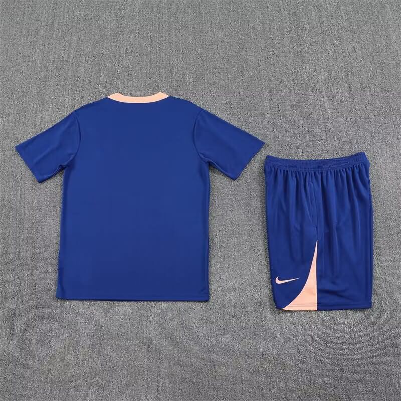Thailand Quality(AAA) 2025 France Dark Blue Soccer Training Sets