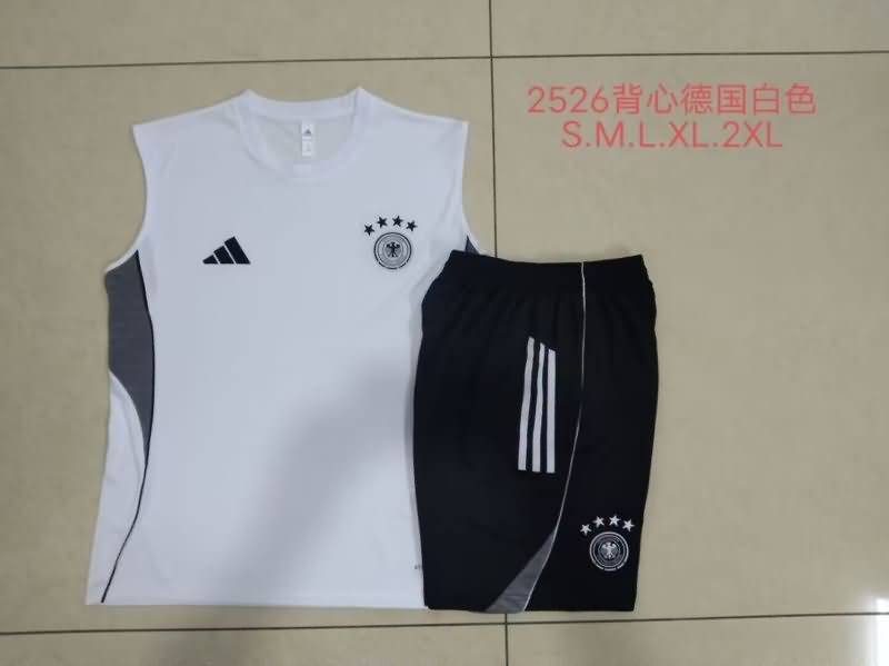Thailand Quality(AAA) 2025 Germany White Soccer Training Sets 02