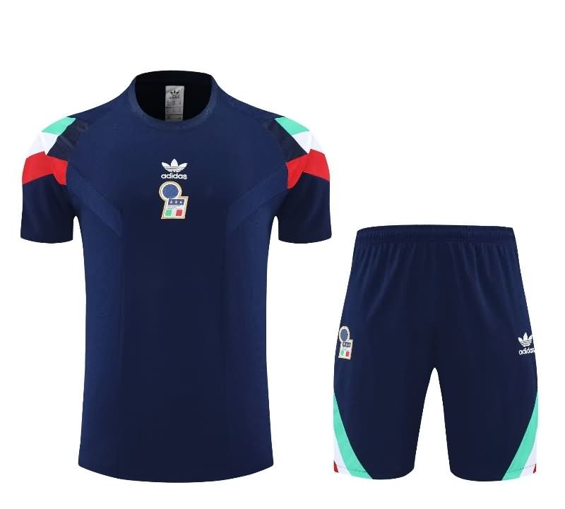 Thailand Quality(AAA) 2025 Italy Dark Blue Soccer Training Sets