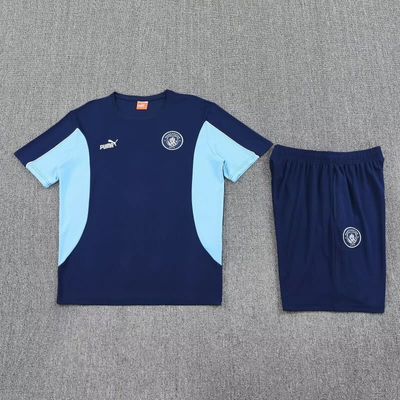 Thailand Quality(AAA) 25/26 Manchester City Dark Blue Soccer Training Sets