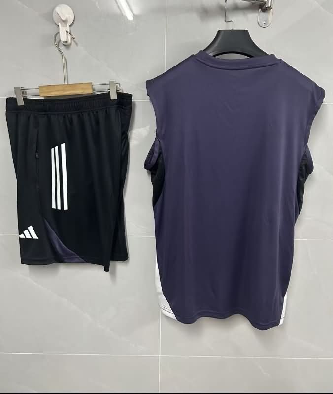 Thailand Quality(AAA) 25/26 Manchester United Dark Blue Soccer Training Sets 02