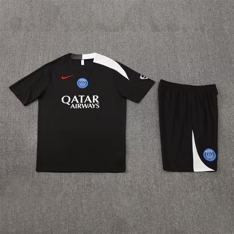 Thailand Quality(AAA) 25/26 Paris St Germain Black Soccer Training Sets