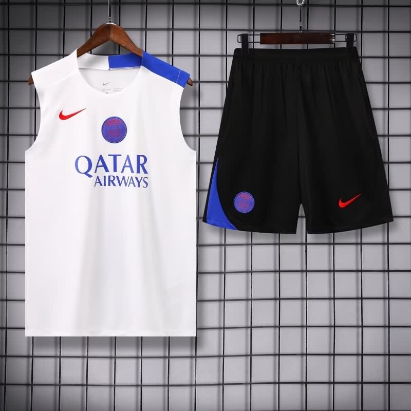 Thailand Quality(AAA) 25/26 Paris St Germain White Soccer Training Sets 02