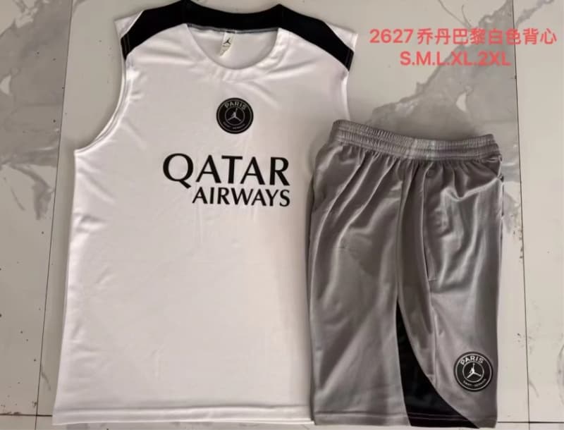 Thailand Quality(AAA) 25/26 Paris St Germain White Soccer Training Sets 05
