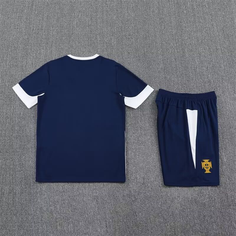Thailand Quality(AAA) 2025 Portugal Dark Blue Soccer Training Sets