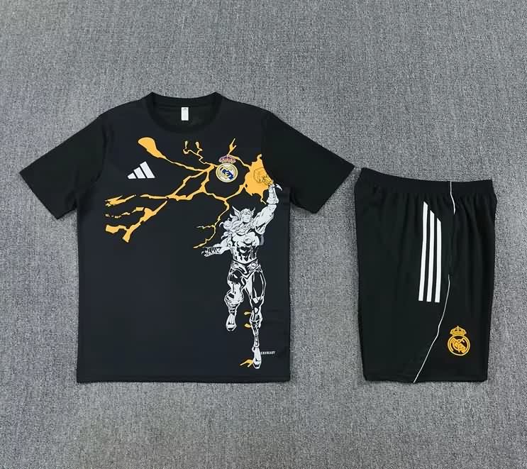 Thailand Quality(AAA) 25/26 Real Madrid Black Soccer Training Sets 03