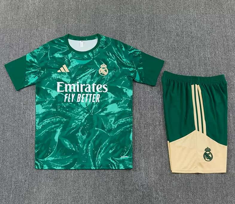 Thailand Quality(AAA) 25/26 Real Madrid Green Soccer Training Sets 05
