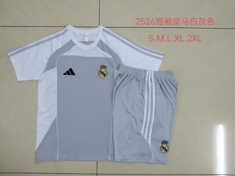 Thailand Quality(AAA) 25/26 Real Madrid Grey Soccer Training Sets 03