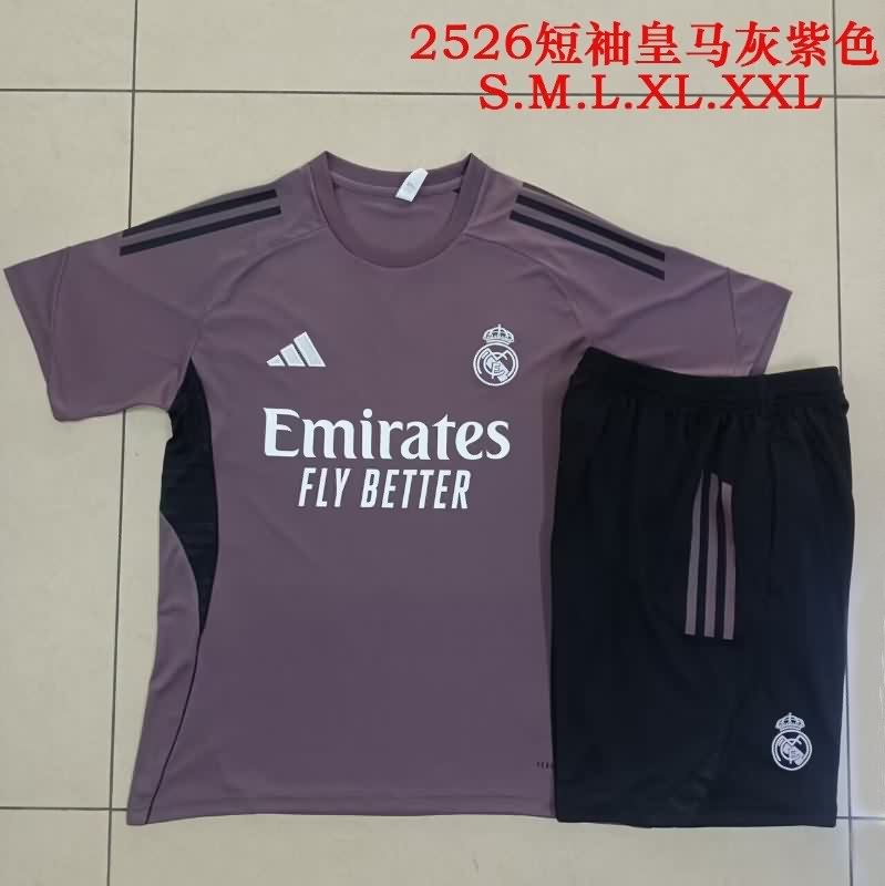 Thailand Quality(AAA) 25/26 Real Madrid Purple Soccer Training Sets 03
