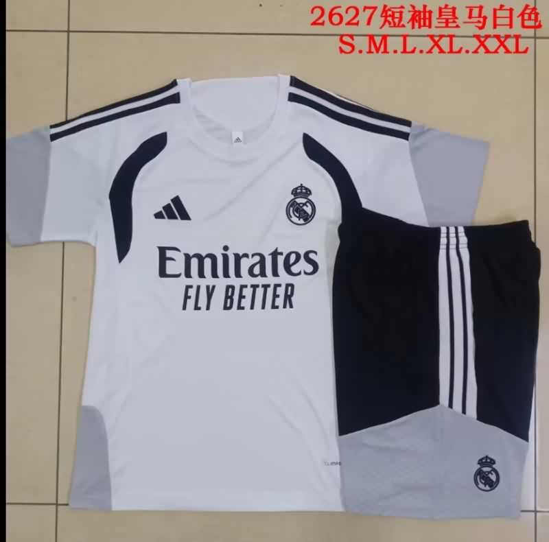 Thailand Quality(AAA) 25/26 Real Madrid White Soccer Training Sets 07