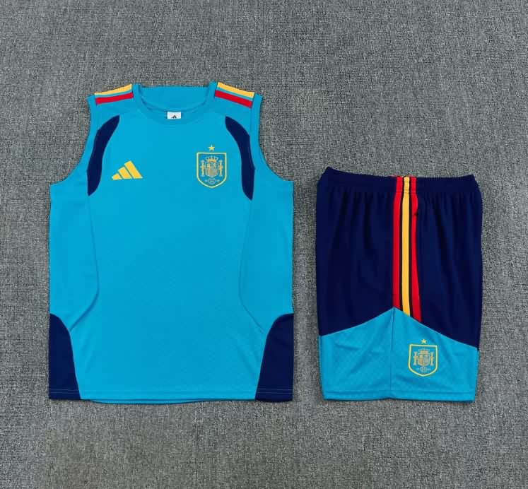 Thailand Quality(AAA) 2026 Spain Blue Soccer Training Sets 02