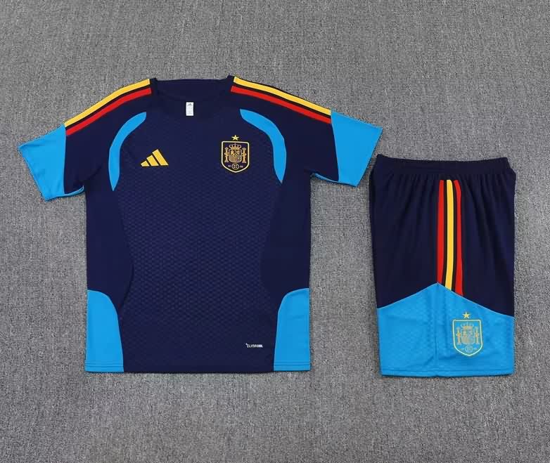 Thailand Quality(AAA) 2026 Spain Dark Blue Soccer Training Sets Thailand Quality(AAA) 2026 Spain Dark Blue Soccer Training Sets