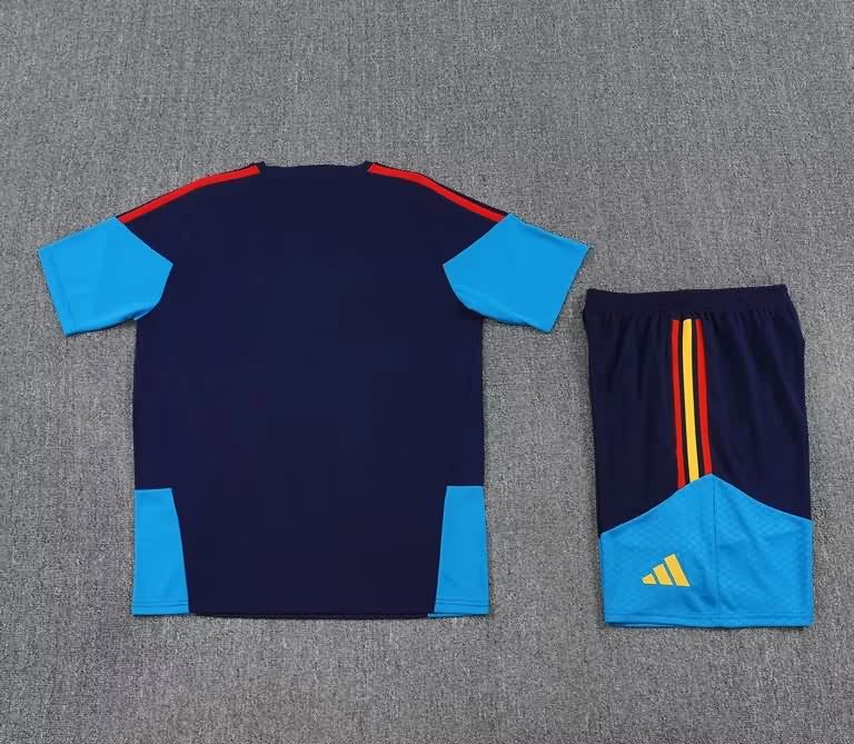 Thailand Quality(AAA) 2026 Spain Dark Blue Soccer Training Sets
