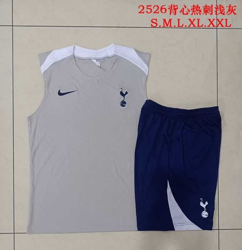 Thailand Quality(AAA) 25/26 Tottenham Hotspur Grey Soccer Training Sets 02