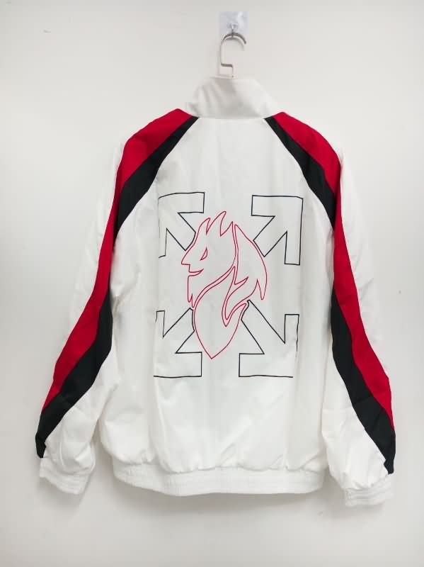 Thailand Quality(AAA) 25/26 AC Milan White Soccer Windbreaker
