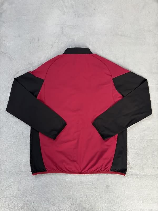 Thailand Quality(AAA) 25/26 AS Roma Red Soccer Windbreaker