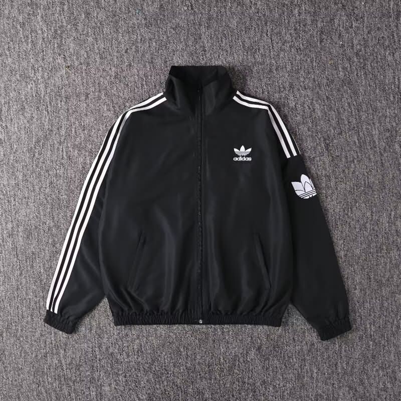 Thailand Quality(AAA) 2025 Adidas Black Soccer Windbreaker