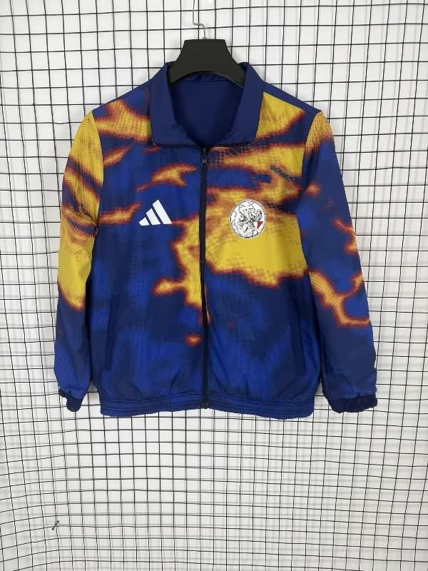 Thailand Quality(AAA) 25/26 Ajax Dark Blue Reversible Soccer Windbreaker