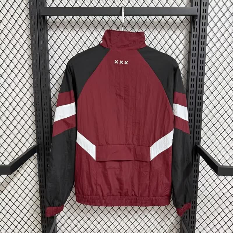 Thailand Quality(AAA) 25/26 Ajax Red Soccer Windbreaker