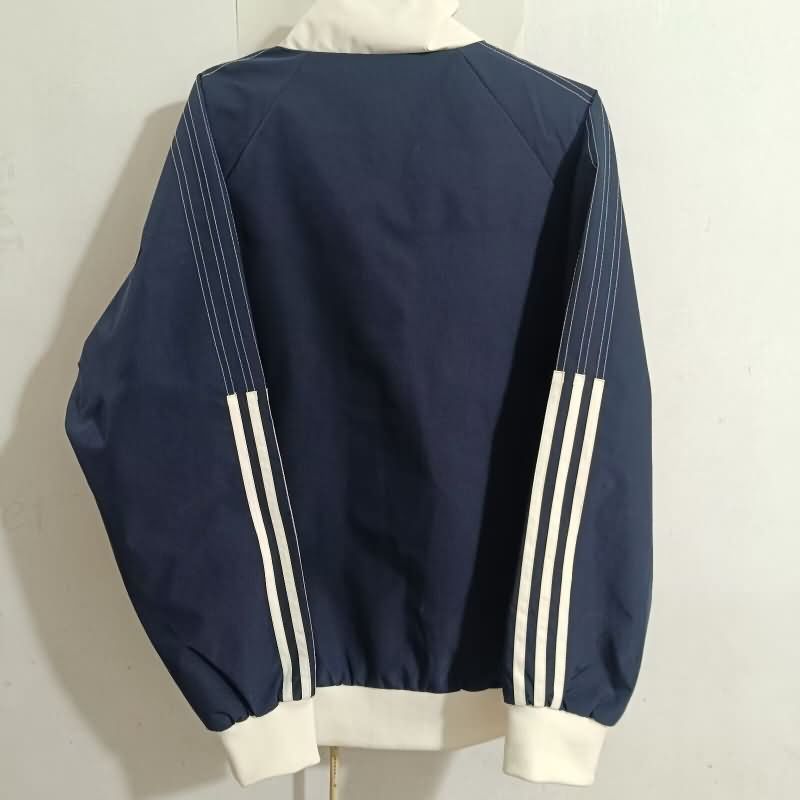 Thailand Quality(AAA) 2025 Argentina Dark Blue Soccer Windbreaker