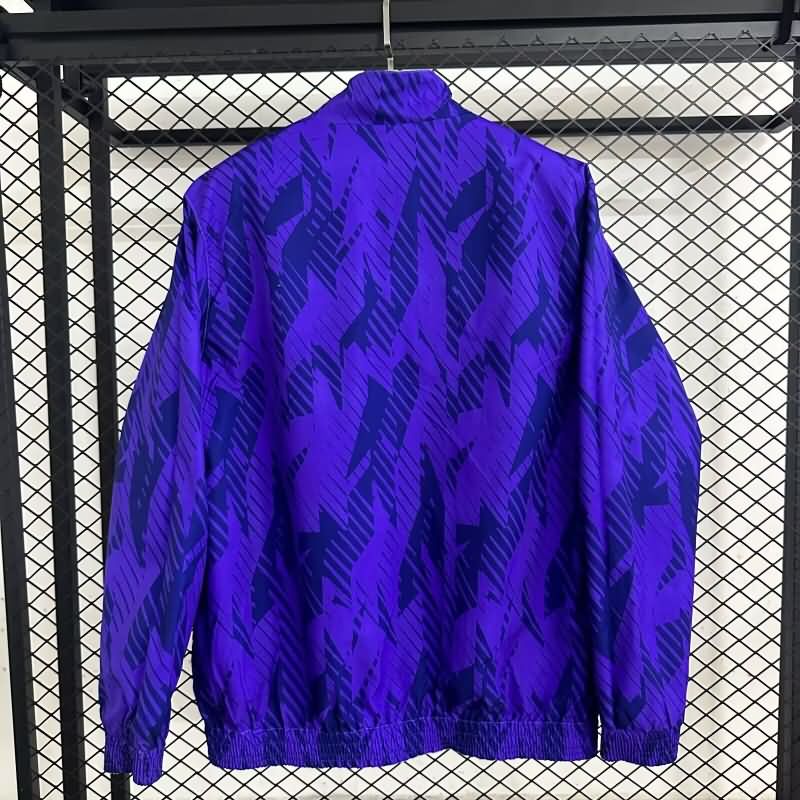 Thailand Quality(AAA) 2025 Argentina Light Blue Purple Reversible Soccer Windbreaker