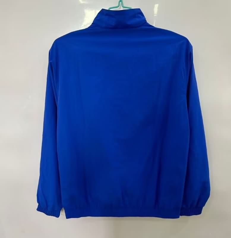 Thailand Quality(AAA) 2025 Argentina White Blue Reversible Soccer Windbreaker