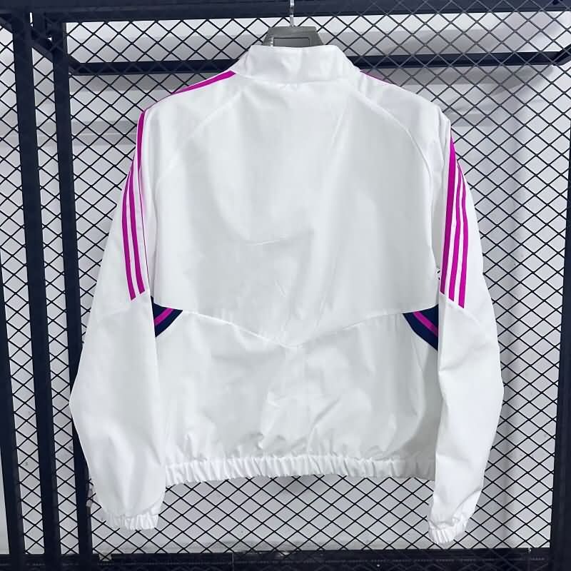 Thailand Quality(AAA) 25/26 Arsenal White Soccer Windbreaker