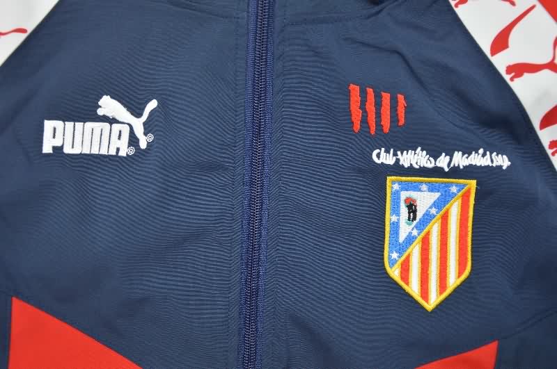 Thailand Quality(AAA) 25/26 Atletico Madrid Dark Blue Soccer Windbreaker