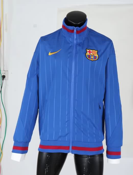 Thailand Quality(AAA) 25/26 Barcelona Blue Soccer Windbreaker