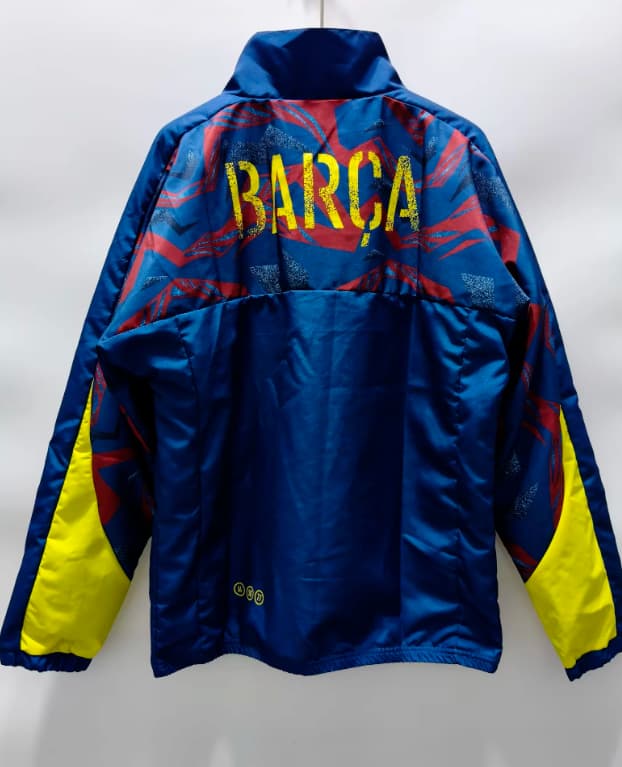 Thailand Quality(AAA) 25/26 Barcelona Blue Soccer Windbreaker 02