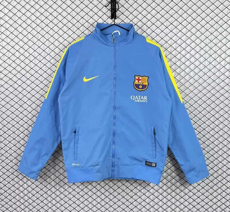 Thailand Quality(AAA) 25/26 Barcelona Blue Soccer Windbreaker 03