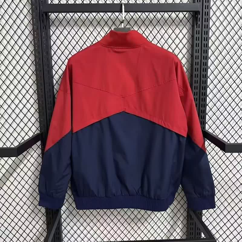 Thailand Quality(AAA) 25/26 Barcelona Dark Blue Soccer Windbreaker 02
