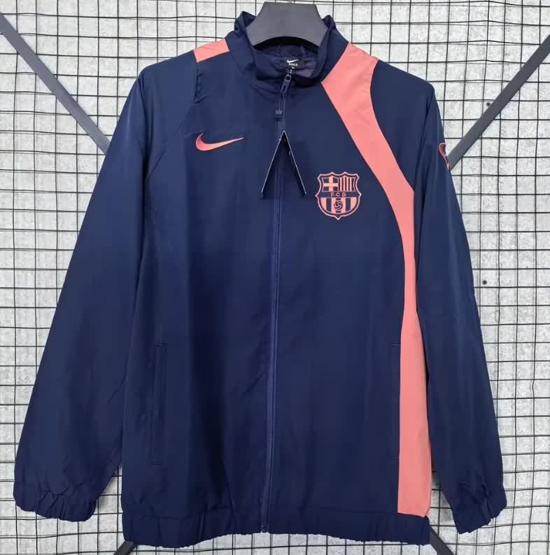 Thailand Quality(AAA) 25/26 Barcelona Dark Blue Soccer Windbreaker 04 Thailand Quality(AAA) 25/26 Barcelona Dark Blue Soccer Windbreaker 04