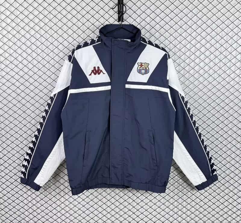 Thailand Quality(AAA) 25/26 Barcelona Dark Blue Soccer Windbreaker 05