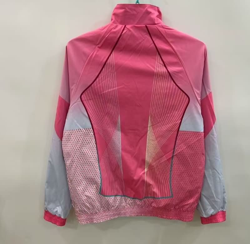 Thailand Quality(AAA) 25/26 Barcelona Green Pink Reversible Soccer Windbreaker
