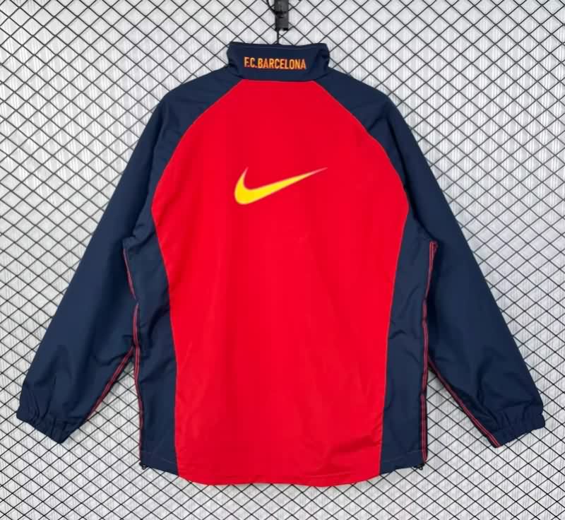 Thailand Quality(AAA) 25/26 Barcelona Red Soccer Windbreaker