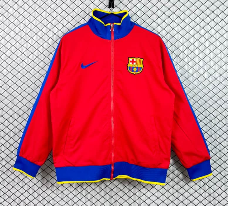 Thailand Quality(AAA) 25/26 Barcelona Red Soccer Windbreaker 02