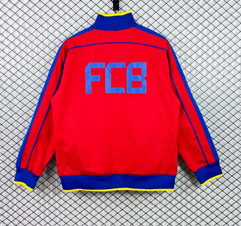 Thailand Quality(AAA) 25/26 Barcelona Red Soccer Windbreaker 02