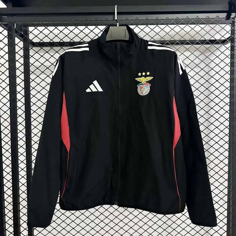 Thailand Quality(AAA) 25/26 Benfica Black Soccer Windbreaker