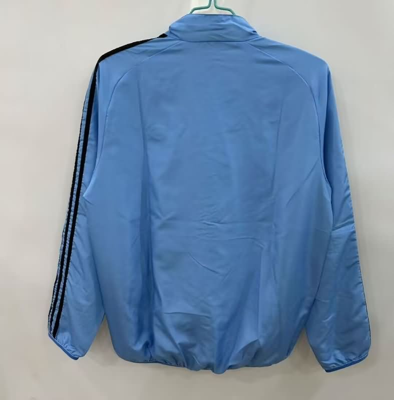 Thailand Quality(AAA) 25/26 Boca Juniors Blue Grey Reversible Soccer Windbreaker