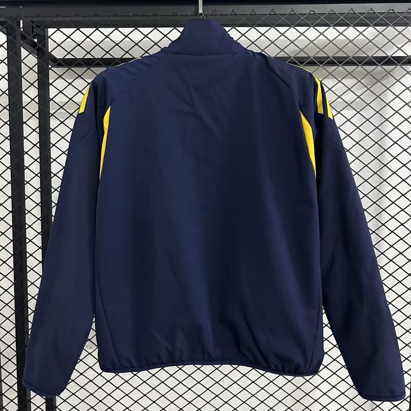 Thailand Quality(AAA) 25/26 Boca Juniors Dark Blue Soccer Windbreaker