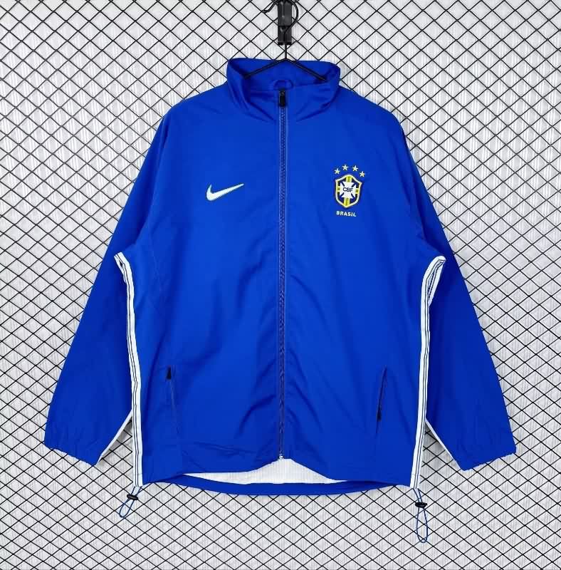 Thailand Quality(AAA) 2025 Brazil Blue Soccer Windbreaker 02 Thailand Quality(AAA) 2025 Brazil Blue Soccer Windbreaker 02