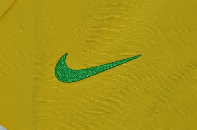 Thailand Quality(AAA) 2025 Brazil Yellow Soccer Windbreaker