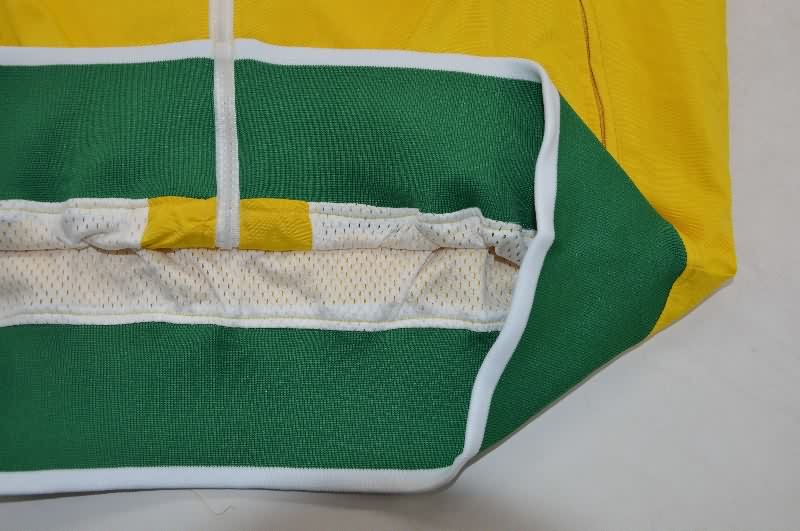 Thailand Quality(AAA) 2025 Brazil Yellow Soccer Windbreaker