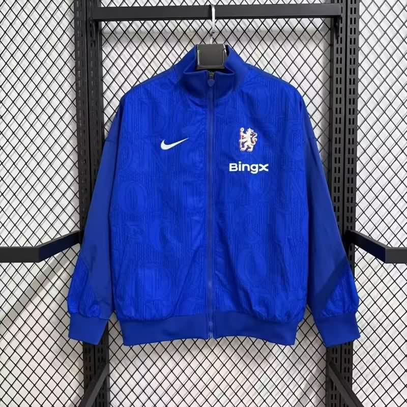 Thailand Quality(AAA) 25/26 Chelsea Blue Soccer Windbreaker 02