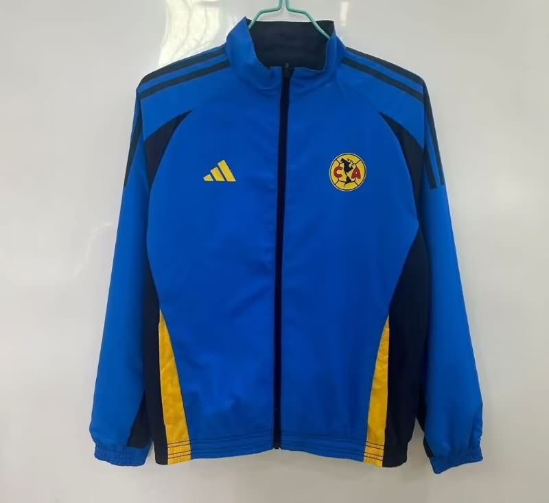 Thailand Quality(AAA) 25/26 Club America Dark Blue Blue Reversible Soccer Windbreaker