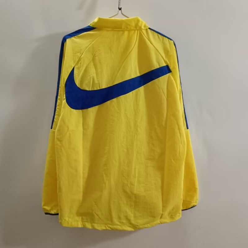 Thailand Quality(AAA) 25/26 Club America Yellow Reversible Soccer Windbreaker