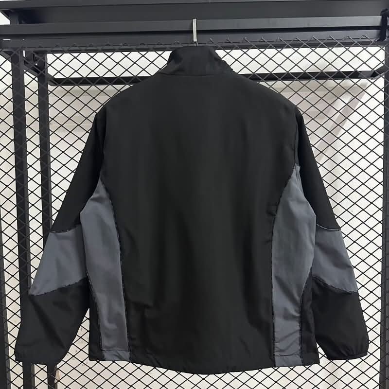 Thailand Quality(AAA) 25/26 Dortmund Black Grey Reversible Soccer Windbreaker
