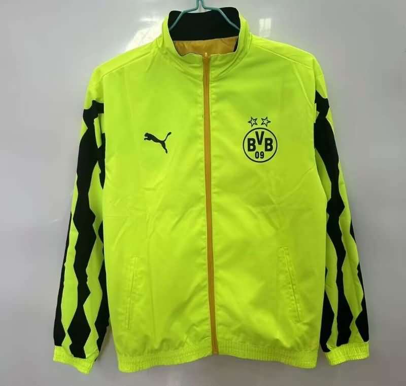 Thailand Quality(AAA) 25/26 Dortmund Yellow Green Reversible Soccer Windbreaker