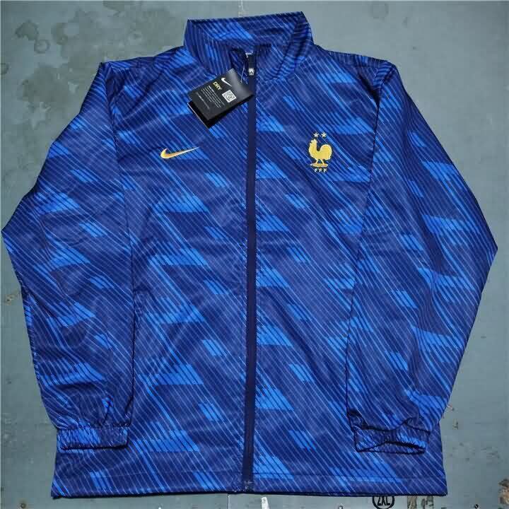 Thailand Quality(AAA) 2026 France Dark Blue Soccer Windbreaker